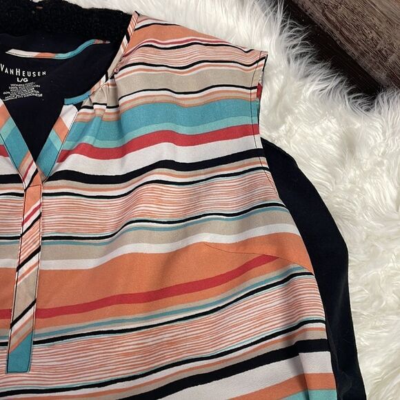 Van Heusen Ladies Sleeveless Top, Size L, Striped - Picture 5 of 7